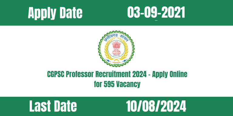 CGPSC Professor Recruitment 2024