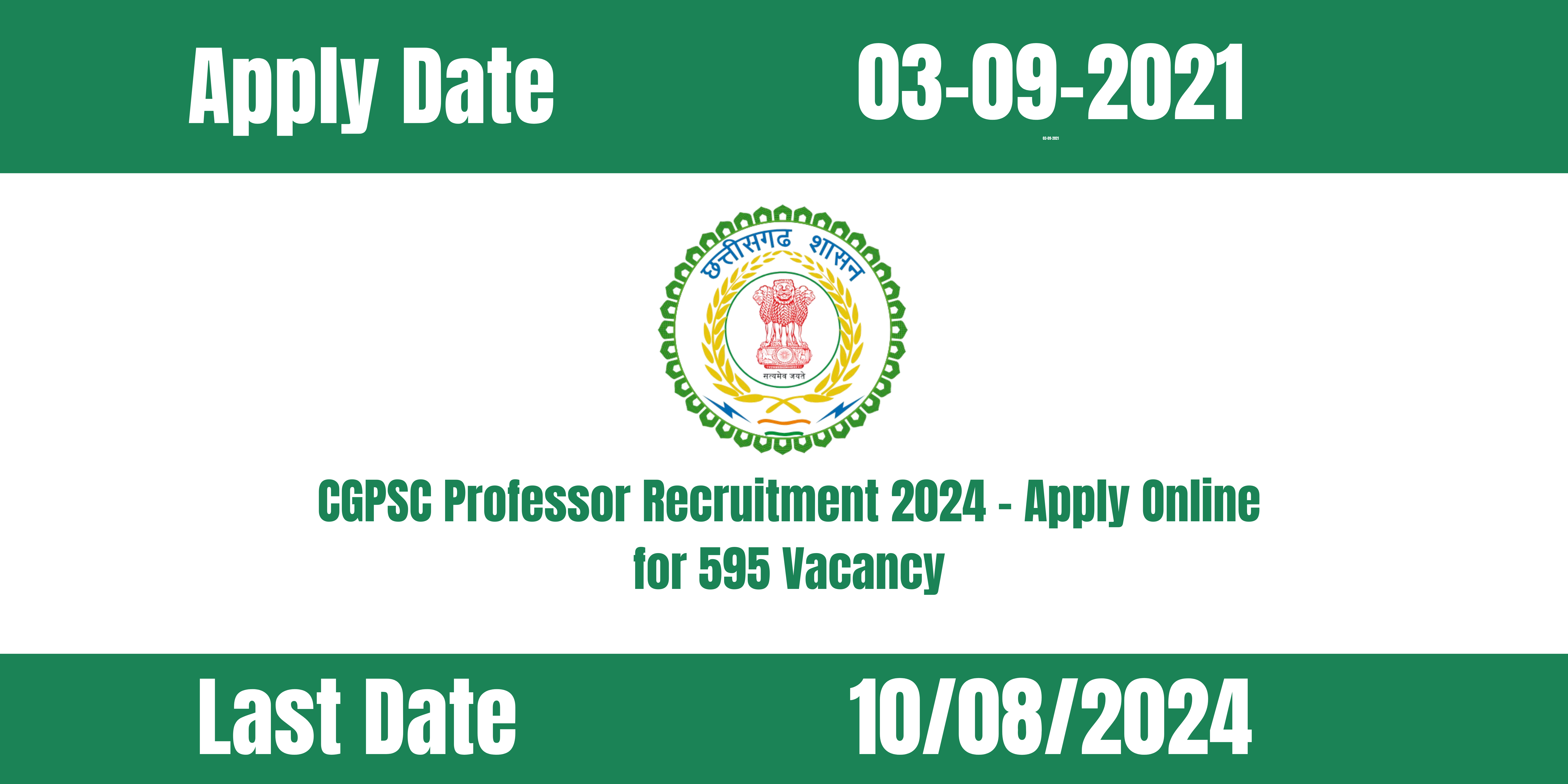 CGPSC Professor Recruitment 2024