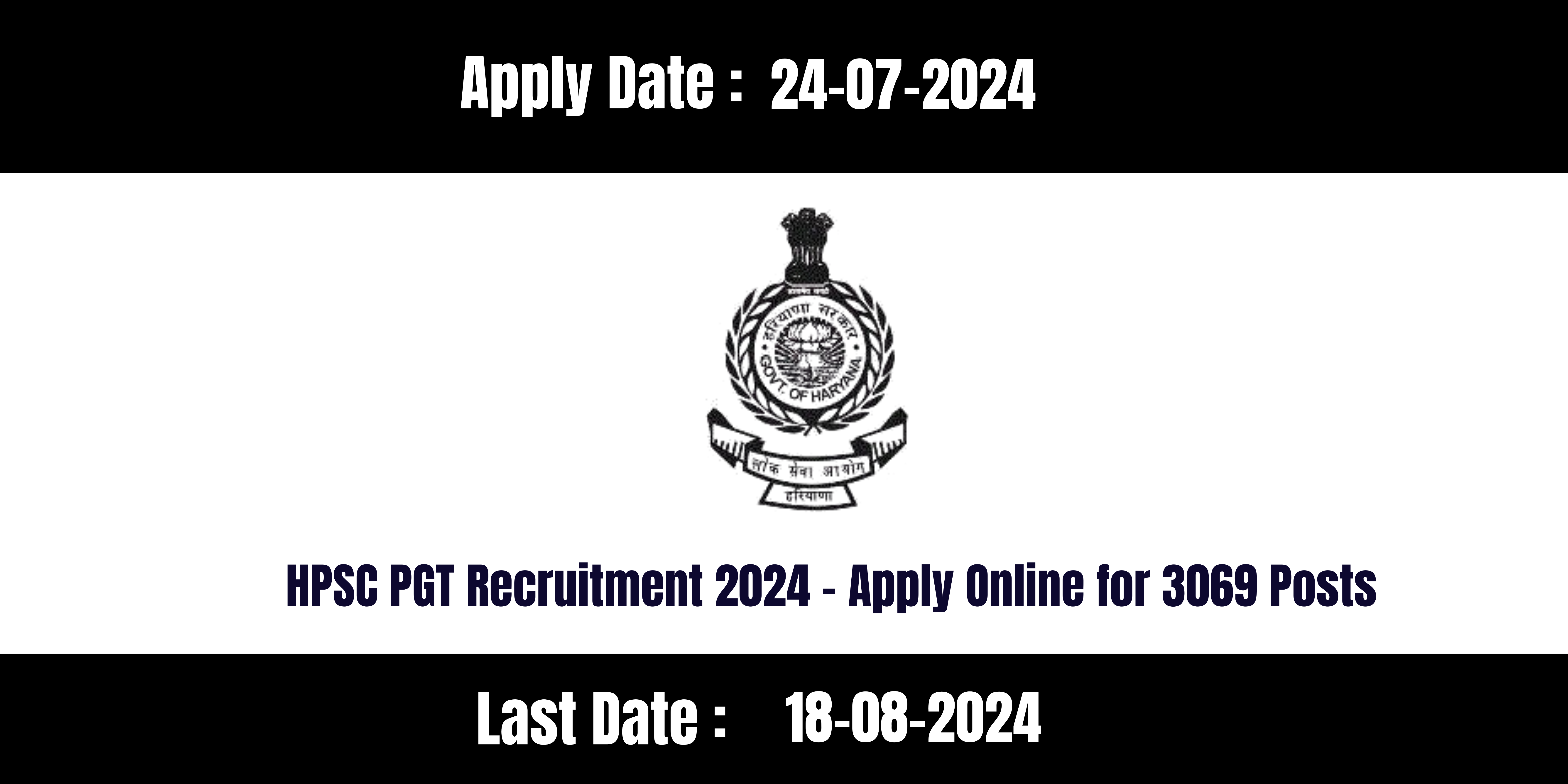 HPSC PGT Recruitment 2024 – Apply Online for 3069 Posts