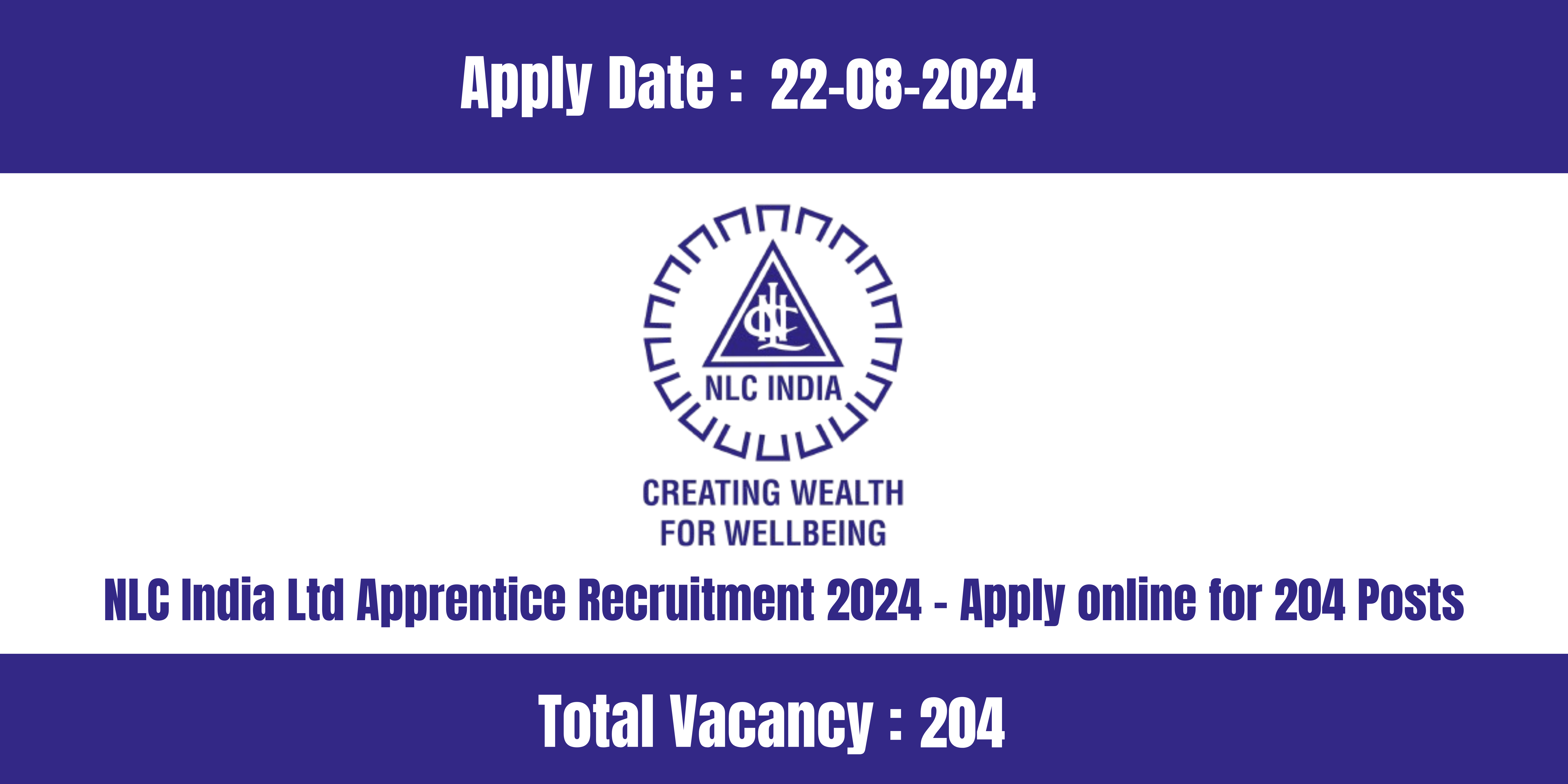 NLC India Ltd Apprentice Recruitment 2024